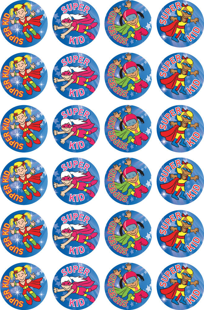 Super Kid (Girl) - Merit Stickers (Pack of 96)