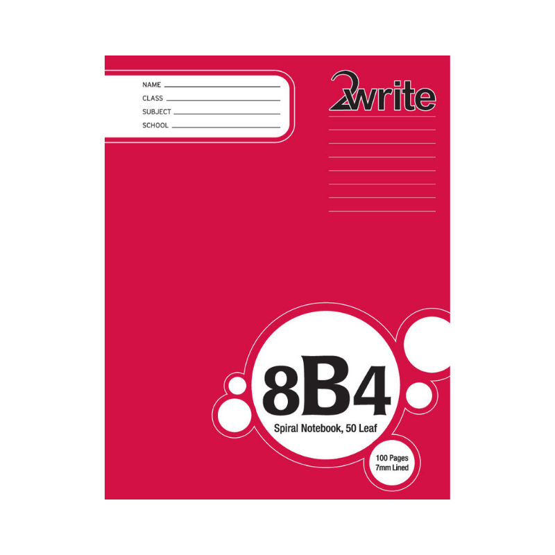 8B4 - Spiral Exercise Book - 7mm Lined