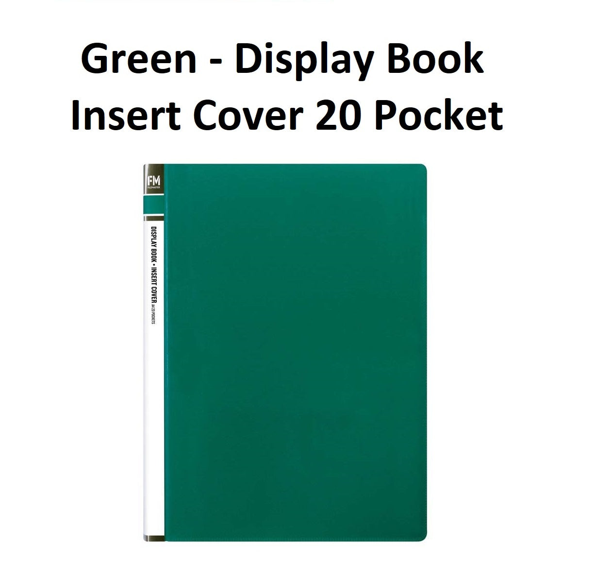 Green - A4 Clearfile 20 Page with Insert Front Cover