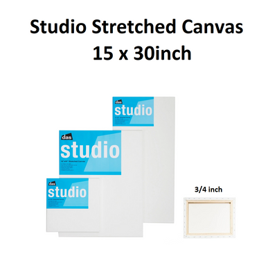 15 x 30 inch - Studio Stretched Canvas 3/4 inch