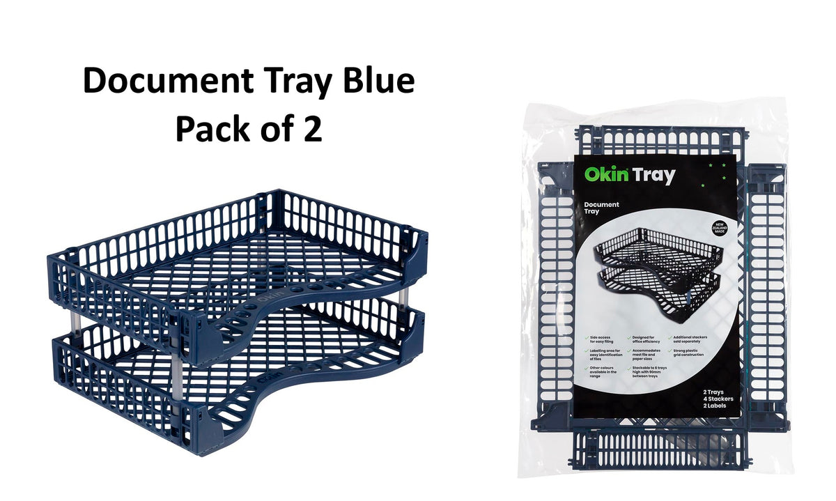 Document Tray 2 Pack - Blue