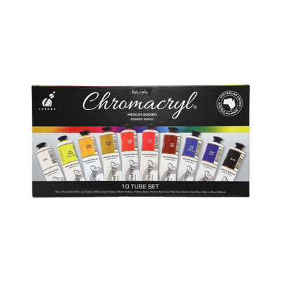 Chromacryl Acrylic Paint Set 75mL (Set of 10)