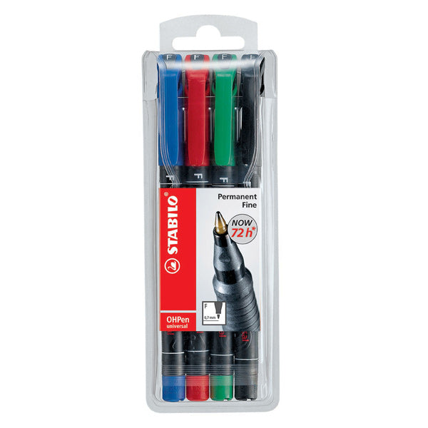 Stabilo OHP Non-Permanent Pen Fine Tip - Set of 4