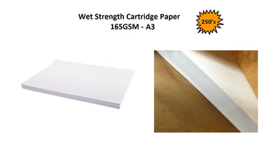A3 - Wet Strength Cartridge Paper 165gsm 250's