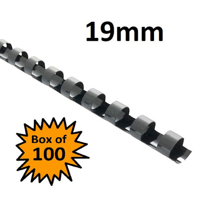 Black 19mm - Binding Coils (Box of 100)