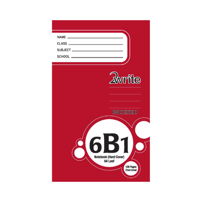 6B1 - Hardcover Notebook - 7mm Lined - Indexed