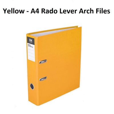 Yellow - A4 Rado Lever Arch Files - Full Arch File