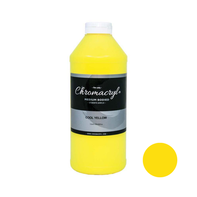 Cool Yellow 1L - Chromacryl Acrylic Paint