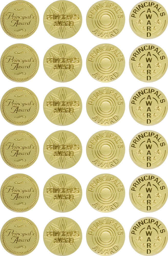 Principal's Award - Gold Merit Stickers (Pack of 72)