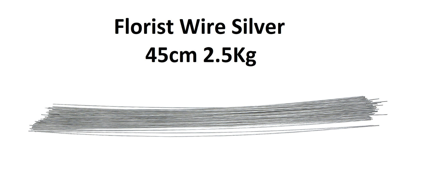Florist Wire Silver 45cm 2.5Kg Pack