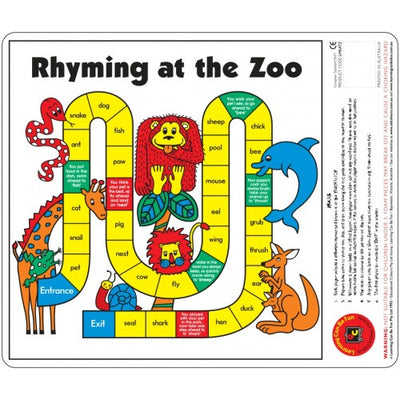 Rhyming At The Zoo Desk Game Activity