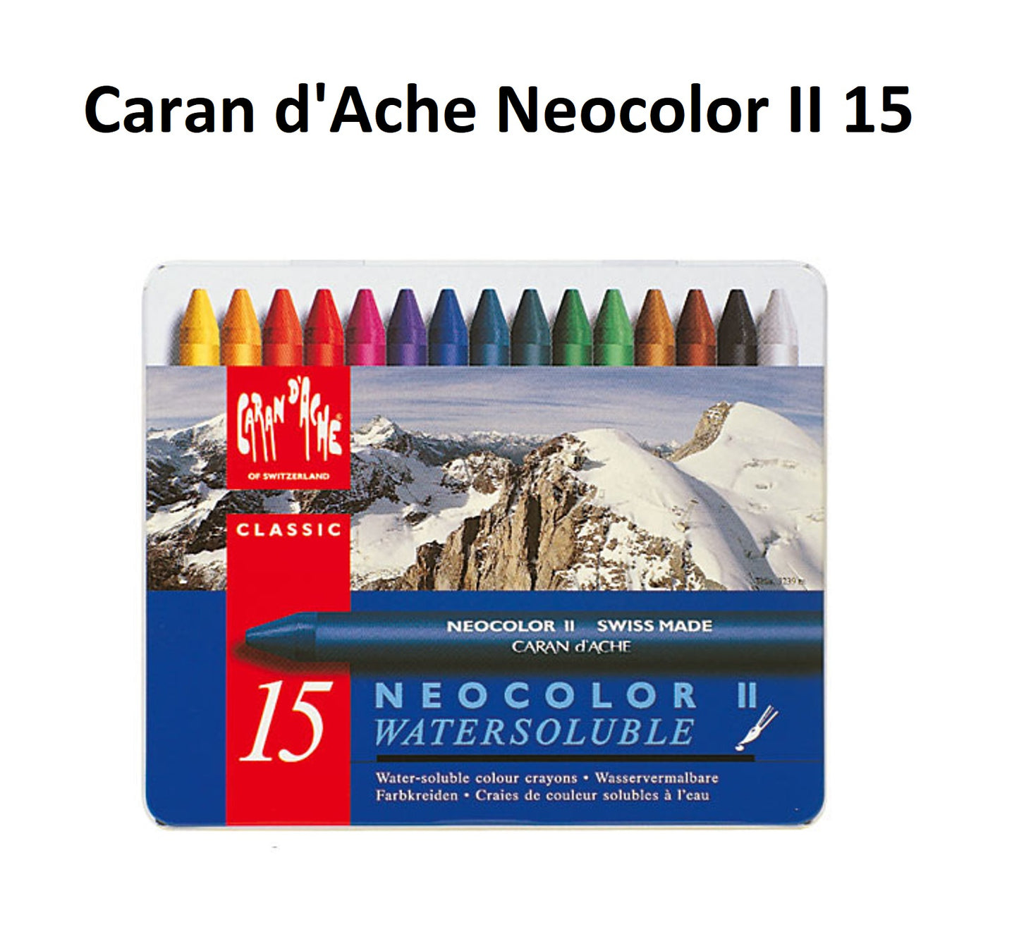 Caran D'Ache - Neocolour II Aquarelle Pastels - 15's