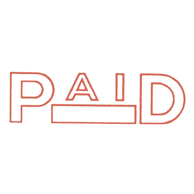 Self Inking Office Stamp - Paid Date Red