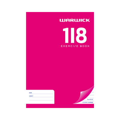 1I8 - Exercise Book - 9mm Lined (Warwick)