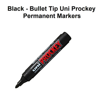 Black - Bullet Tip Uni Prockey Permanent Markers