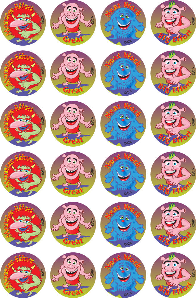 Monsters and Ogres - Merit Stickers (Pack of 96)