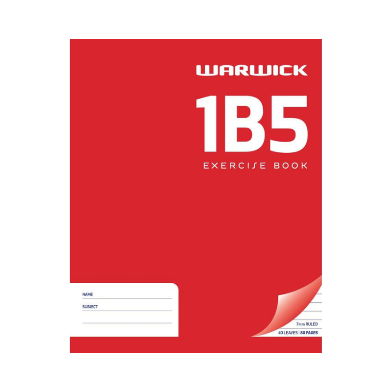 1B5 - Exercise Book - 7mm Lined (Warwick)