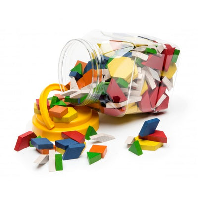 Wooden Pattern Blocks - Jar 250 - Lgsw