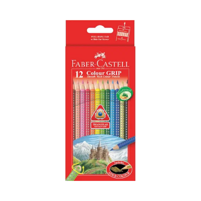 Faber Castell Triangular Grip Colour Pencils - 12's