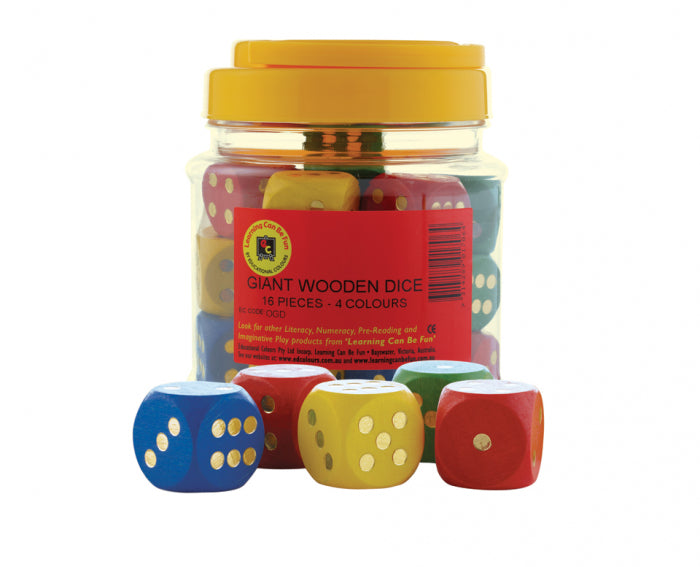 Large Wooden Dice Tub 16 - 25mm