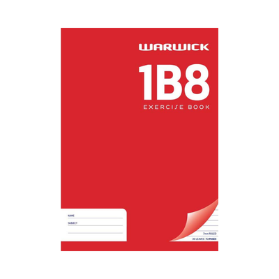 1B8 - Exercise Book - 7mm Lined (Warwick)