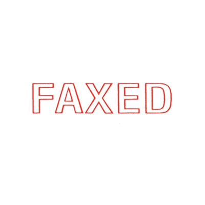 Self Inking Office Stamp - Faxed Red