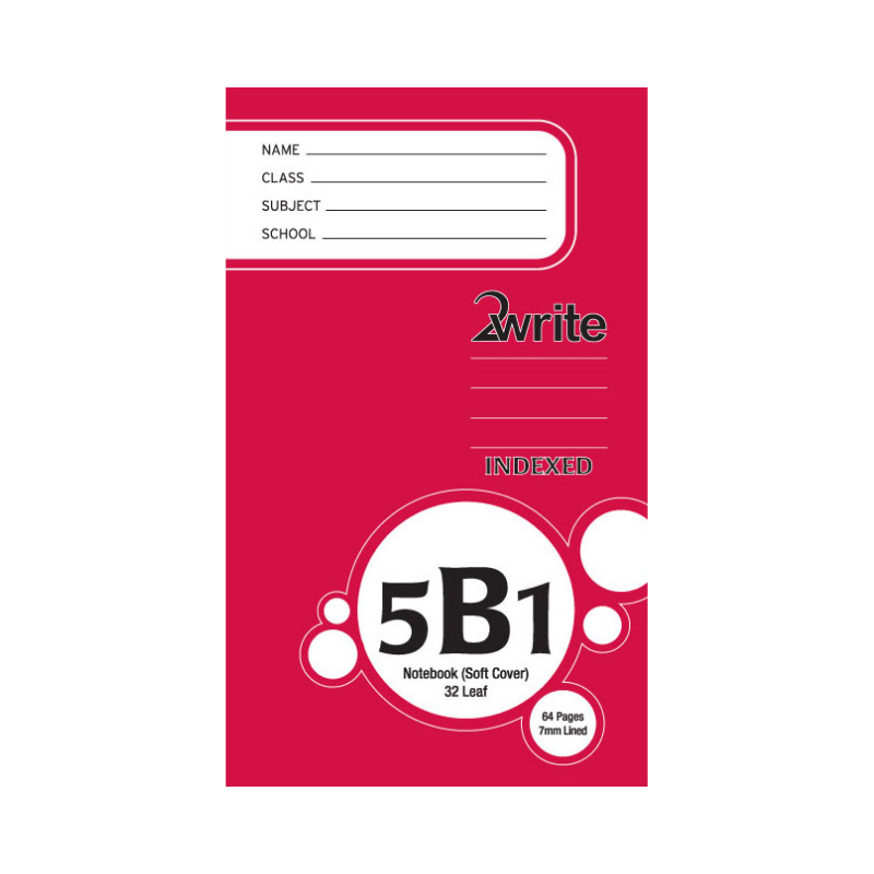 5B1 - Indexed Notebook - 7mm Lined