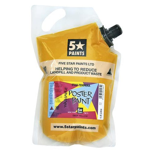 Deep Yellow 1.5L - Star Tempera Poster Paint Pouch