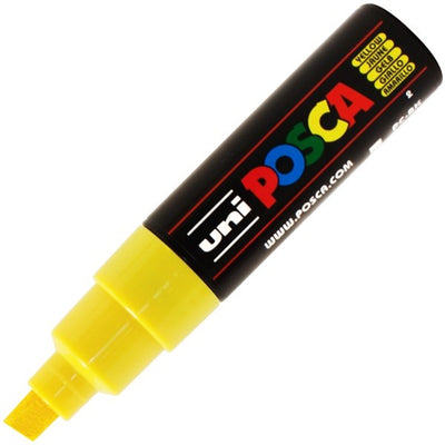 Yellow - Posca Paint Markers (Chisel Tip)