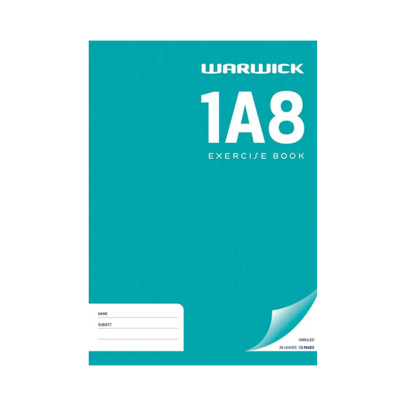 1A8 - Plain Exercise Book (Warwick)