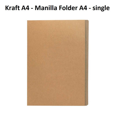 Kraft A4 - Manilla Folder A4 - single