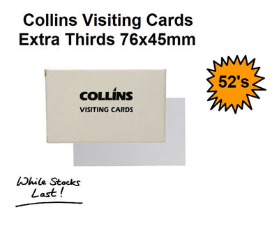 Visitors Cards - 76 x 45mm - Pack of 52