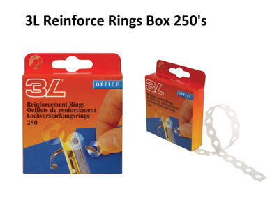 Ring Reinforcements (Plastic Ring Eyelets) - Pack of 250