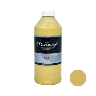Gold 1L - Chromacryl Acrylic Paint