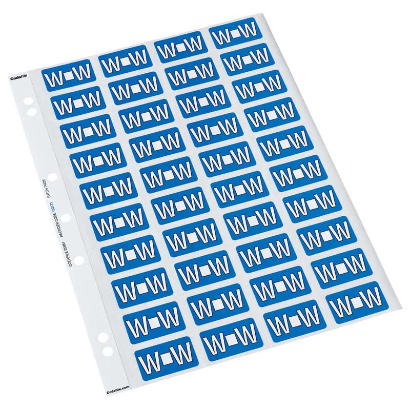 W Codafile Labels