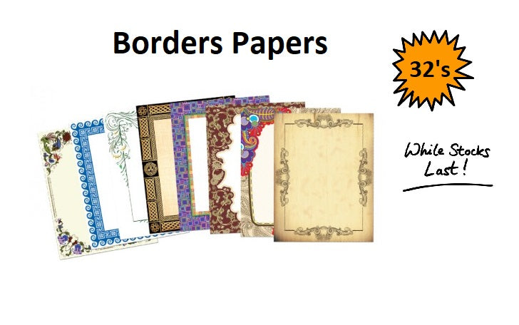 Borders Craft Papers 32 sheets 8 designs