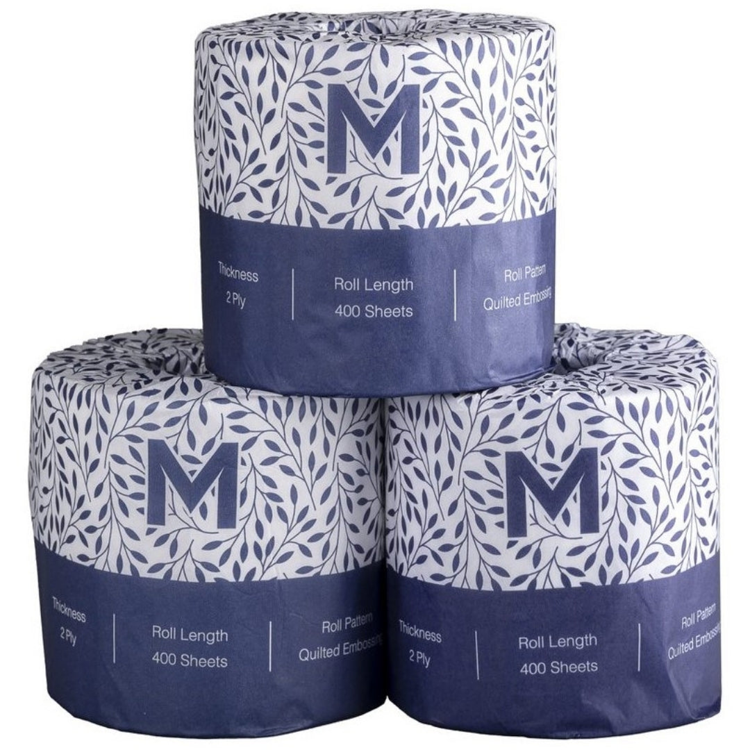 Toilet Paper Tissue 400's 2 Ply - Carton of 48 Rolls