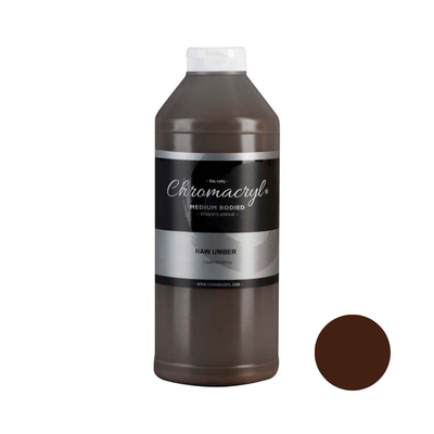 Raw Umber 1L - Chromacryl Acrylic Paint
