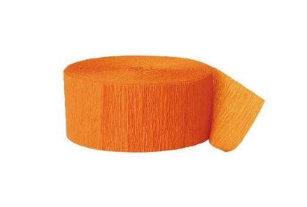 Orange Crepe Streamers