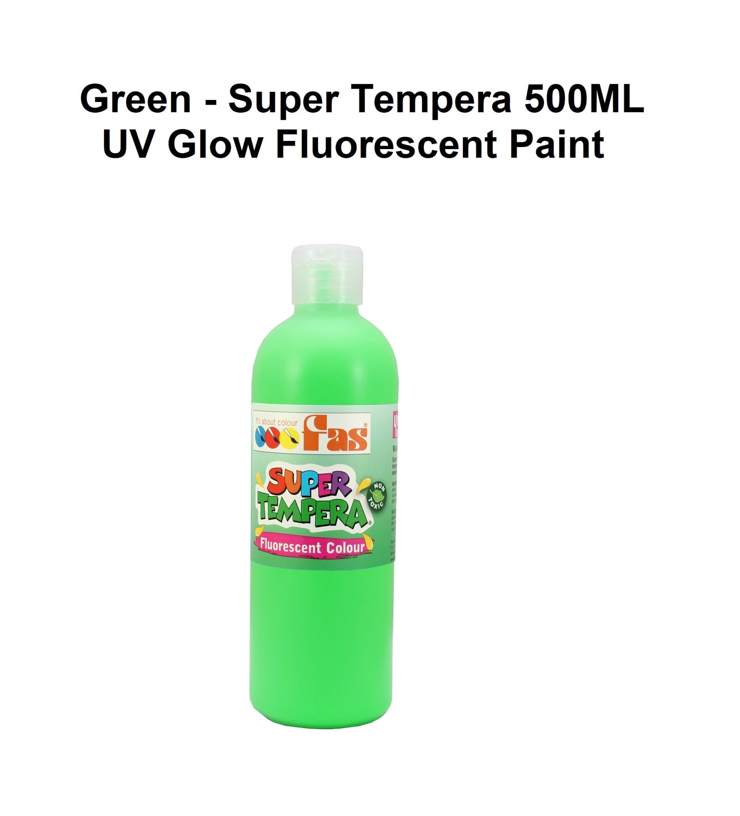 Fluoro Green 500mL - FAS Super Tempera Poster Paint