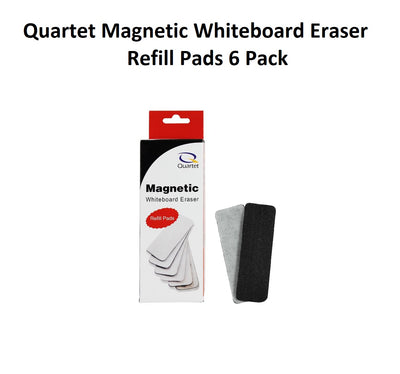 Quartet Magnetic Whiteboard Eraser Refills - Pack of 6