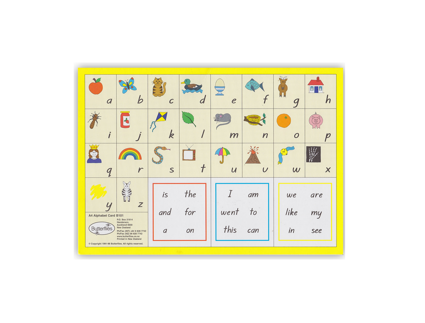 A4 Alphabet Cards