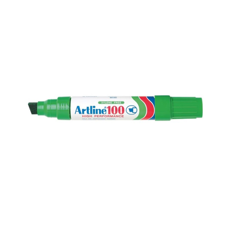 Green - Artline 100 Jumbo Markers - Chisel Tip