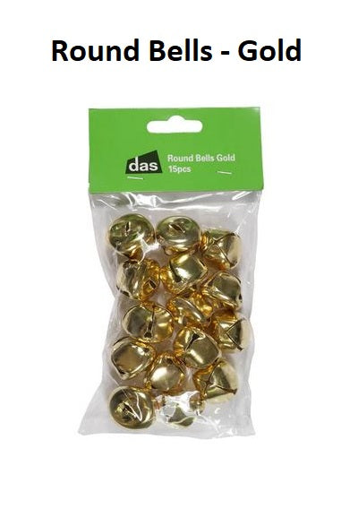 Round Bells - Gold 15pcs