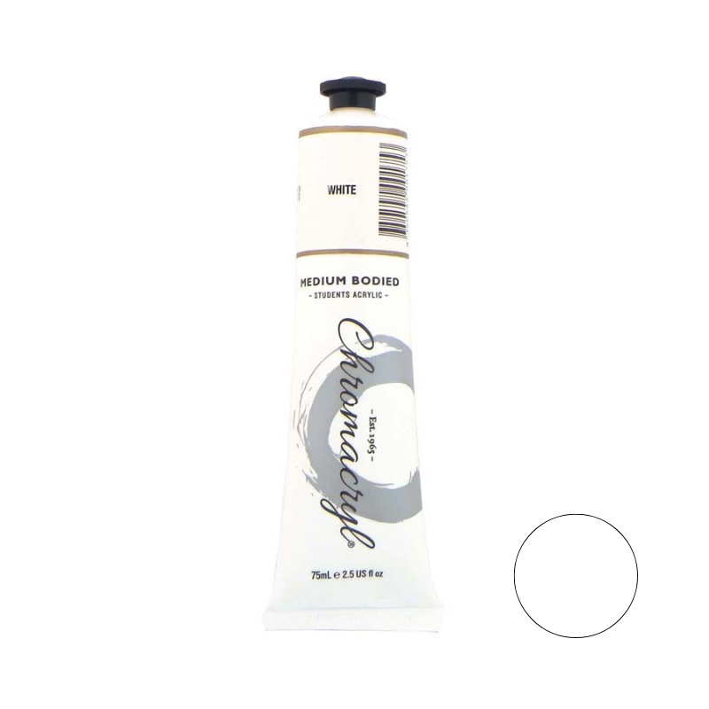 White 75ml - Chromacryl Acrylic Paint