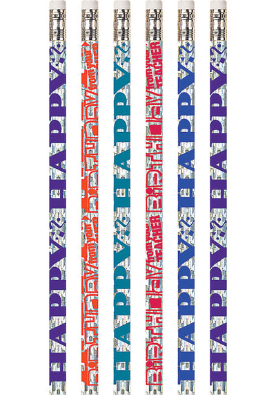Happy Birthday From Your Teacher - Merit Pencils (Bundle of 10)