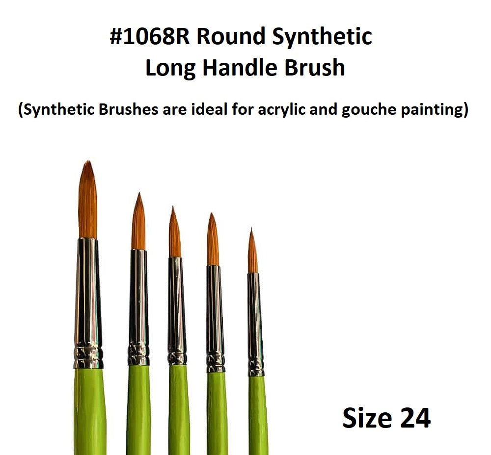 Size 24 - Synthetic 1068 Long Handle Brush - Round