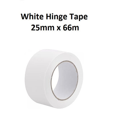 White Hinge Tape - 25mm x 66m