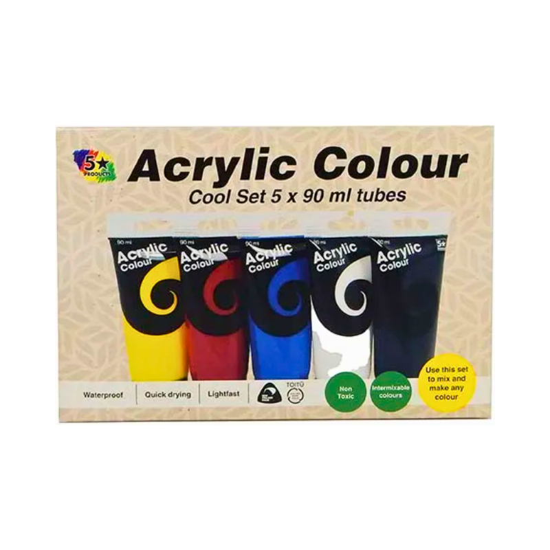 Set of 5 x 90mL - Five Star Acrylic Set