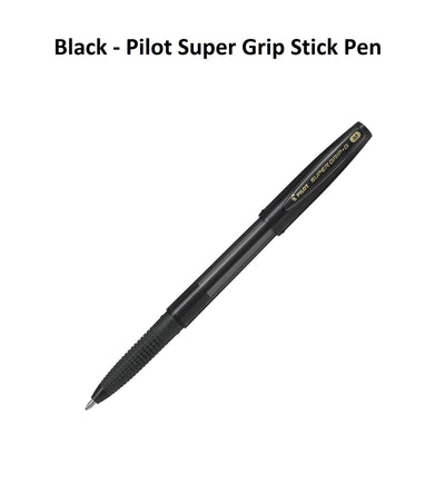 Black - Pilot Super Grip Stick Pen